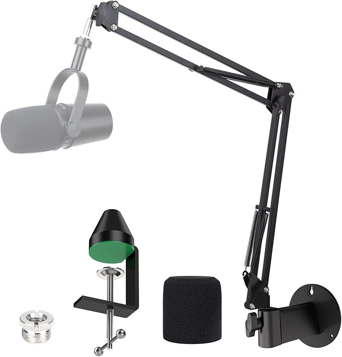 YOUSHARES MV7 Wall Mount Boom Arm Stand by YOUSHARES