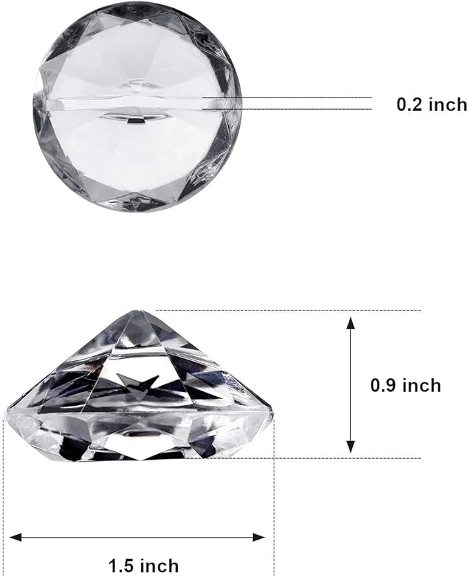 Boao 24 Pack Diamond Place Card Holders Acrylic Table Number Holder Card Stands - Image 2