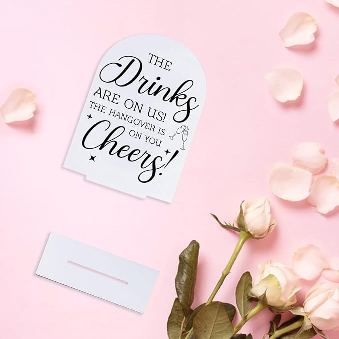 Wedding Decorations for Reception Ceremony, Wedding White Acrylic Table Sign - Image 5