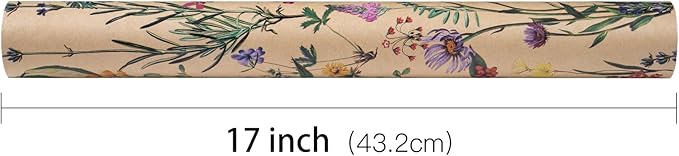 RUSPEPA Wild Flower Wrapping Paper Roll - Image 2
