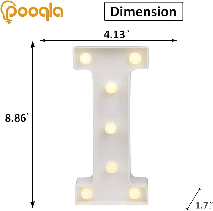 Pooqla LED Marquee Letter Lights Sign, Light Up Alphabet Letter - Image 3