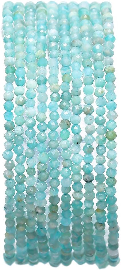 Faceted Natural Tianhe Stone Round Loose Semi Gemstone Beads by Beadia