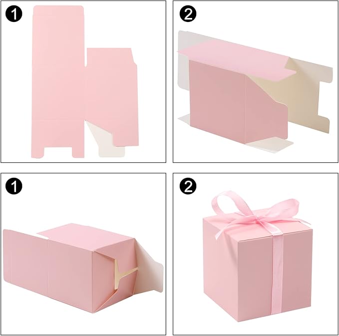 COTOPHER 100pcs Wedding Favor Boxes, Paper Gift Boxes 3x3x3 Inches Small Gift - Image 7