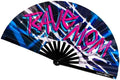 Kandies World UV Reactive Custom Festival Folding Hand Fan by KandiesWorld