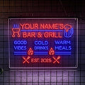 Personalized BBQ Neon Sign Custom Bar and Grill Sign Patio LED Lights Backyard by LULMicaLedSign