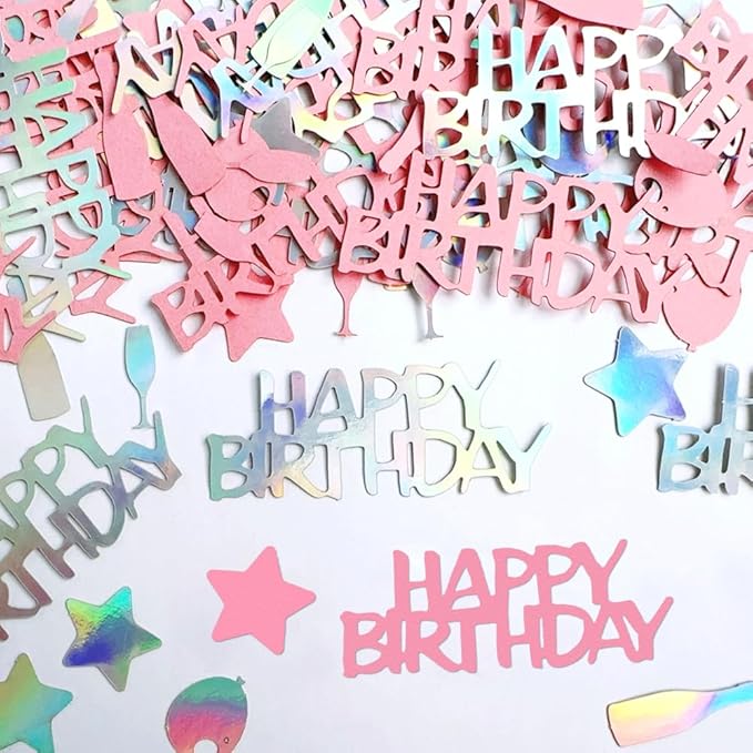 Iridescent Happy Birthday Confetti - Image 4