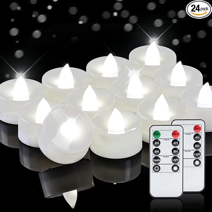 Homemory 24pcs Flameless LED Tea Lights by Homemory