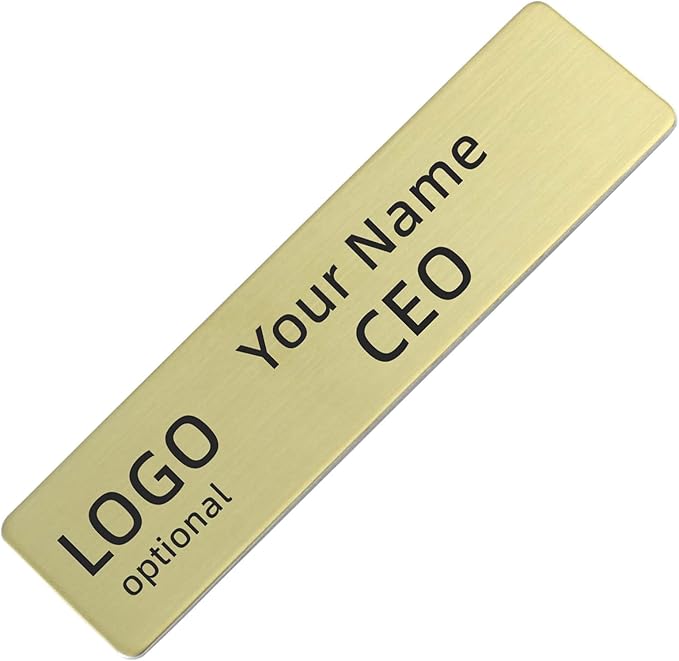 Stainless Steel Durability Gold Custom Name Tag by QIPAN
