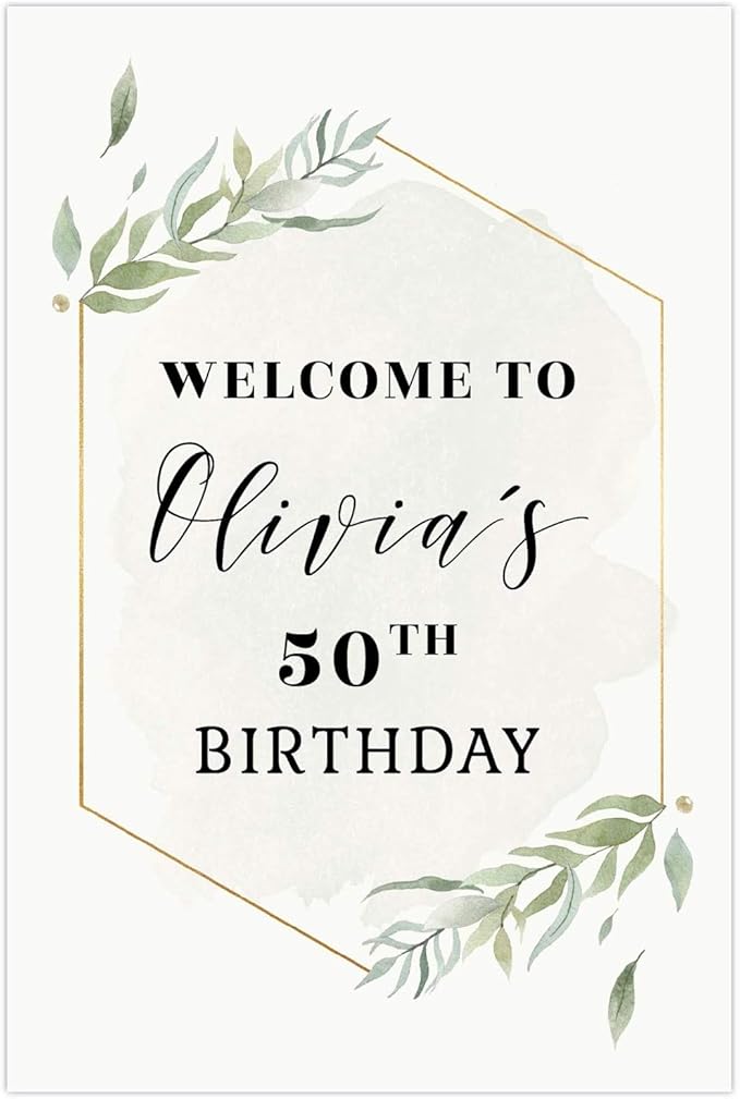 Andaz Press Personalized Extra Large Birthday Easel Board Party Sign, 12x18-inch by AndazPress