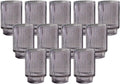 Serene Spaces Living 5in Smoke Ribbed Glass Votive Holder, Decorative by SereneSpacesLiving