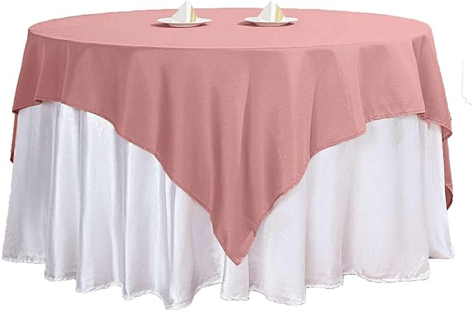Efavormart 70" Square Linens Dusty Rose Wholesale Linens Polyester Square Linen - Image 7