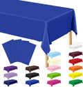 QZYL 4 PCS Blue Tablecloth, 54 x 108 Inches Plastic Table Cloth Disposable by QZYL