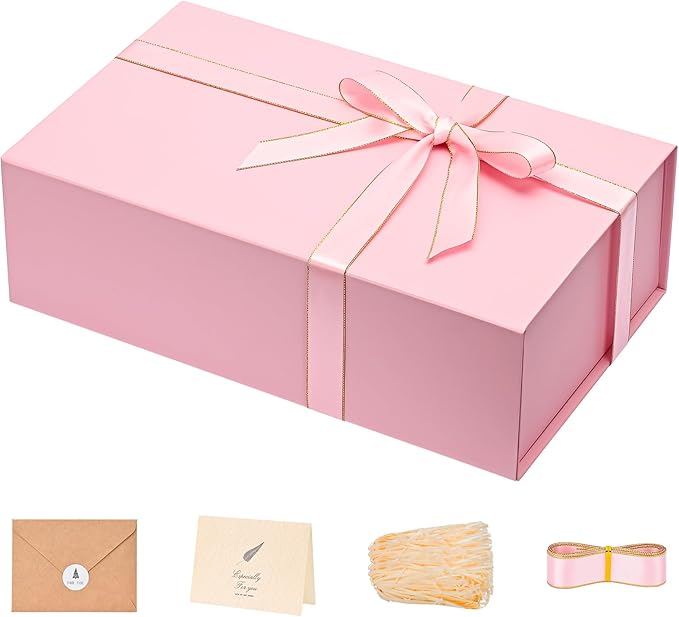 LIFELUM Pink Gift Box 13.85'' x 8.35'' x 4.45'' Gift by LIFELUM