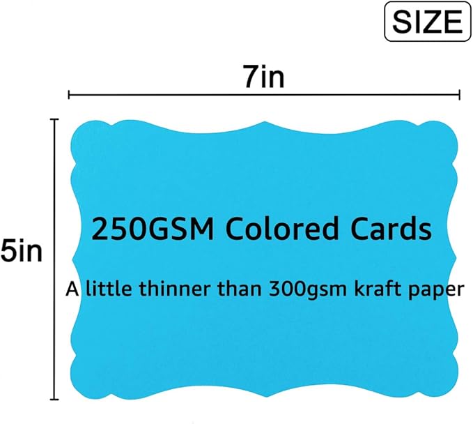 50 Pack Blank Kraft Cards Cardstock Thick Paper Brown Greeting Cards - Image 2