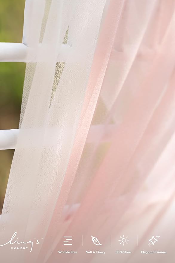 Ling's moment Wedding Chair Sashes Cover Aisle Decorations Draping Fabric - Image 4
