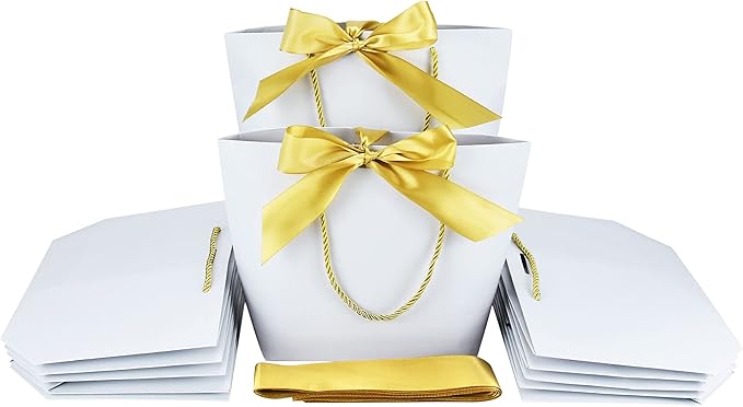 HUAPRINT Gift Bags with Handles, 7.48×3.54×7.9 inches, Party Favor Bags with by HUAPRINT