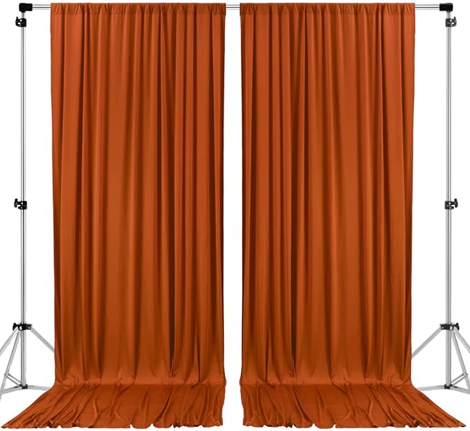 AK TRADING CO. 10 feet x 10 feet Rust IFR Polyester Backdrop Drapes Curtains by Fabrics%7CEventDecor%7CCrafts%7CUpholsteryFoam