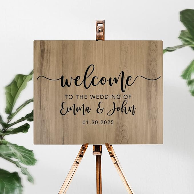 Andaz Press Personalized Large Wooden Welcome Sign - Image 2