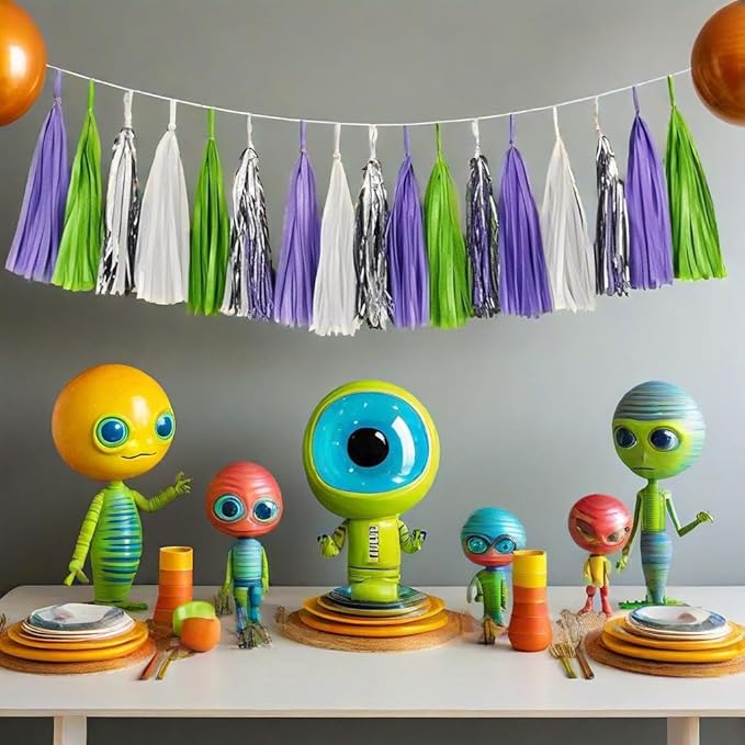 Tissue Paper Tassel Garland Banner, Party Decorations - Image 5