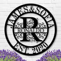 Personalized Metal Sign, Custom Family Name Sign, Last Name Signs, Split Letter by Riaeelvs