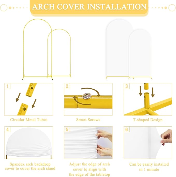 Metal Arch Backdrop Stand Set of 2 - Image 6