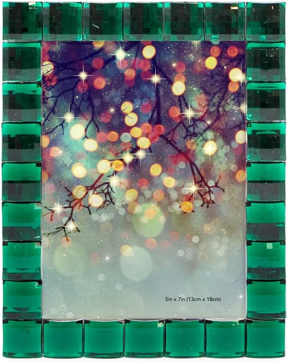 Isaac Jacobs Decorative Sparkling Jewel Picture Frame, Photo Display & Home - Image 2