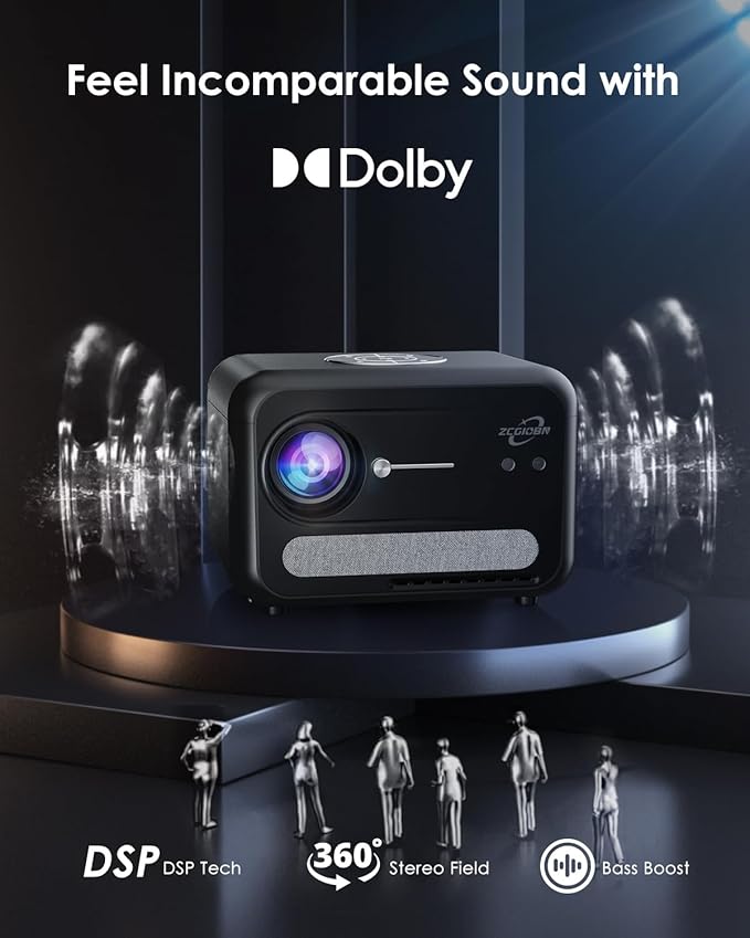 Smart 4K Projector for Bedroom, Indoor Outdoor Home Theater Projectors - Image 6