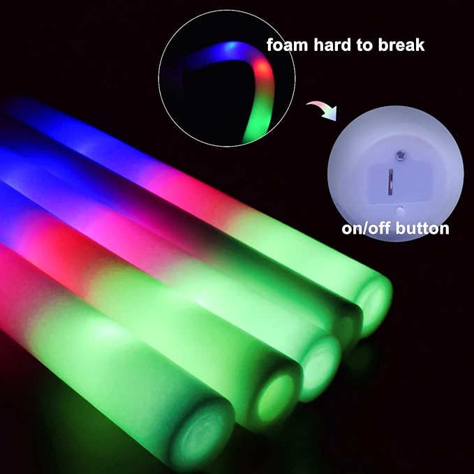 M.best 100 Pack LED Light Up Foam Sticks - Image 4