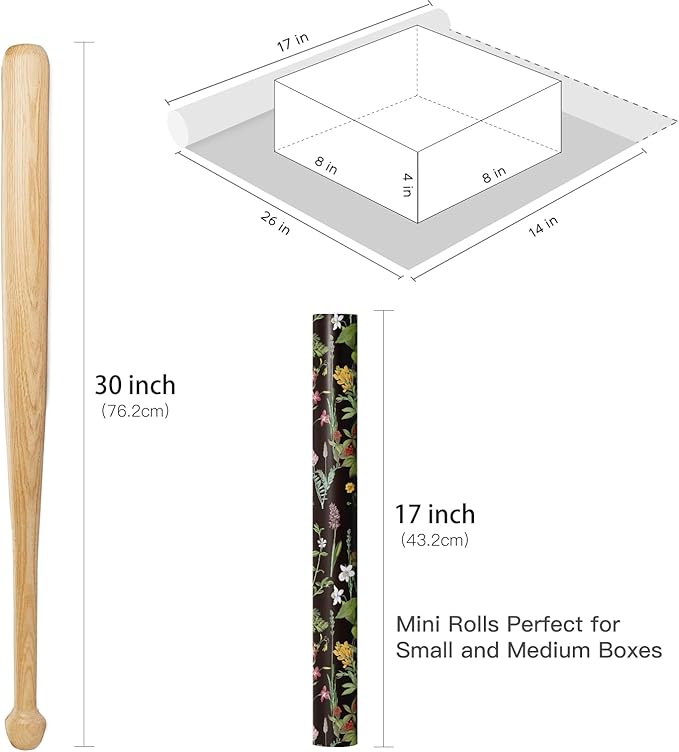 RUSPEPA Wild Flower Wrapping Paper Roll - Image 7