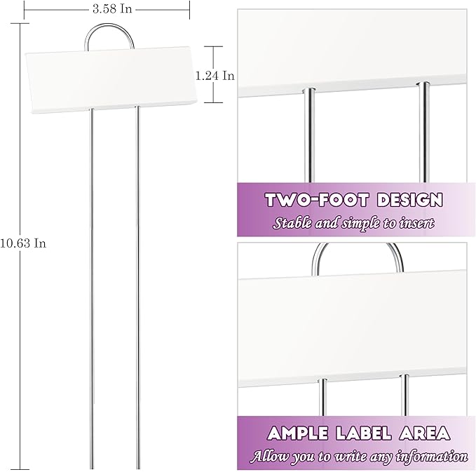 FORUP Metal Plant Labels, 30 Pack Garden Label Markers, Weatherproof Garden - Image 2