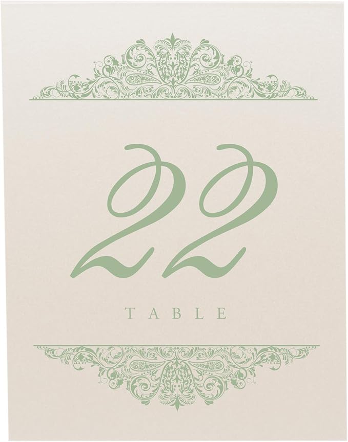 Paisley Wedding Table Numbers, Double Sided, Tent or Use in a Stand - Image 4