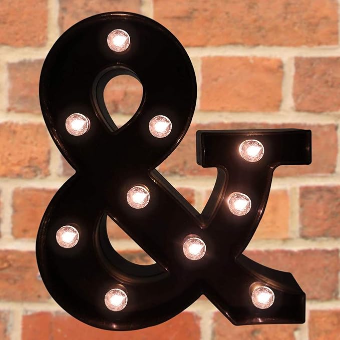 Pooqla LED Illuminated Letter Marquee Ampersand Sign - Image 8