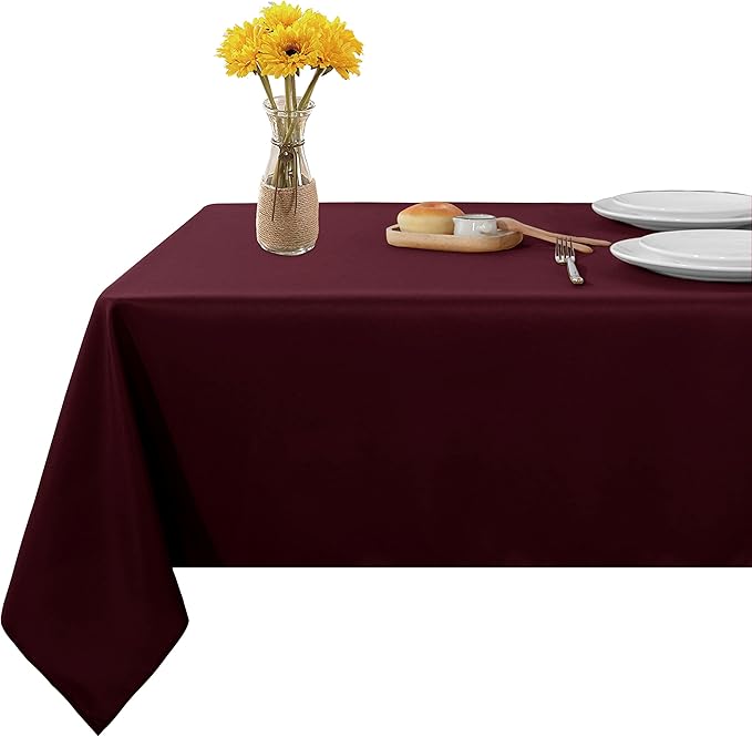Fitable Square Tablecloth 60x60 inch Tablecloth Stain and Wrinkle Resistant by Fitable