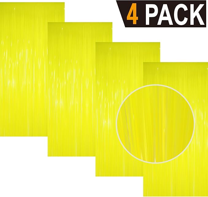 GOER 3.2 ft x 8.2 ft Metallic Tinsel Foil Fringe Curtains Party Photo Backdrop - Image 2