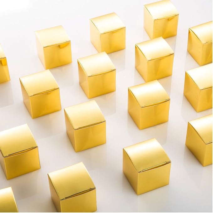 AWELL Gold Gift Candy Box Bulk 2x2x2 inch Small Party Favor Box - Image 3