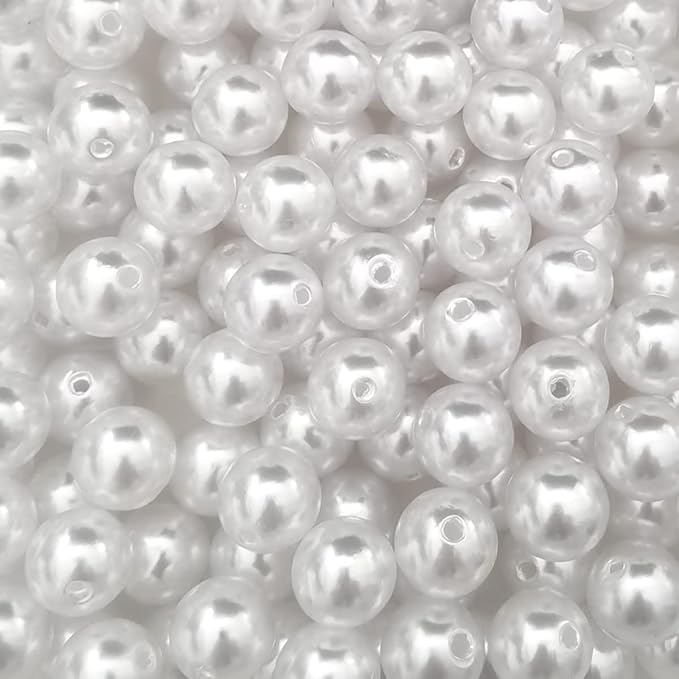 100Pcs 16mm White Pearl Beads for Cratfs, Big Size Loose Pearl Beads - Image 5