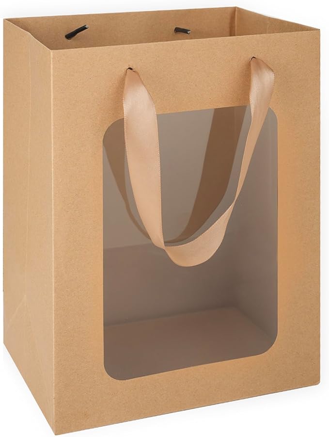 MOXARYSU 3 Pcs Brown Gift Bags by MOXARYSU