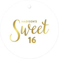 Andaz Press Personalized Round Circle Birthday Gift Tags, Metallic Gold Ink by AndazPress