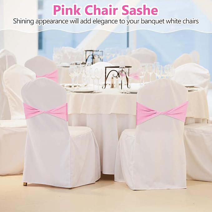 Kinlop 50 Pcs Spandex Chair Sashes Bows Chair BanB0C3V1RSWZds Slider Sashes - Image 5
