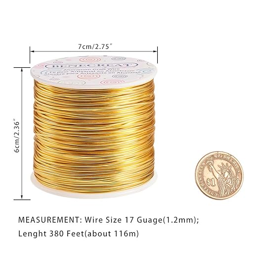 BENECREAT 12 17 18 Gauge Aluminum Wire Anodized Jewelry Craft Making Beading - Image 2