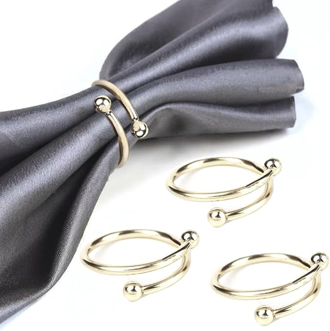 8 Pcs Silver Napkin Rings by FORESRUM