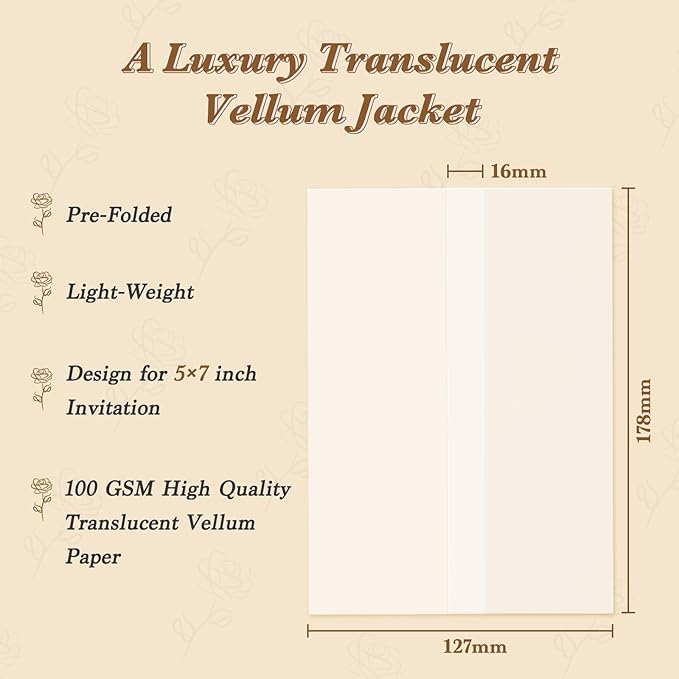 120 Pack Pre-Folded Vellum Jackets - Image 2