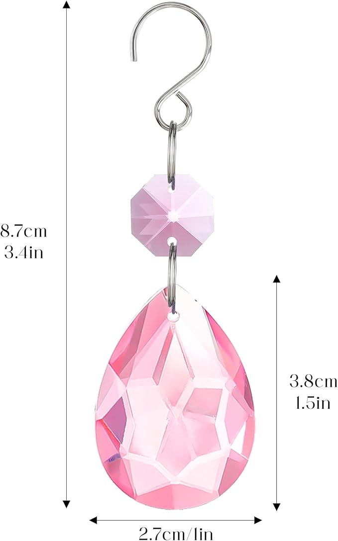 H&D HYALINE & DORA 3Inch Crystal Suncatcher Bauhinia Prisms Pendants 10Pcs - Image 4