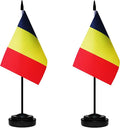 Romania Romanian Deluxe Desk Flag Set Small Mini Miniature Romania Romanian by tibijoy