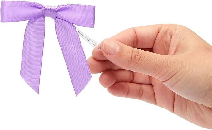 Bright Creations 100 Pack Purple Twist Tie Bows - Image 4