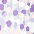 Purple-Pink White Party-Decorations Paper Garland - 52ft Lavender Birthday by Hugfond