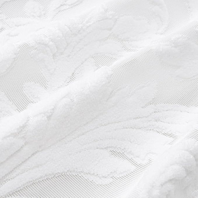 Curtains Sheer White Curtain Panels Boho Farmhouse Drapes - Image 9