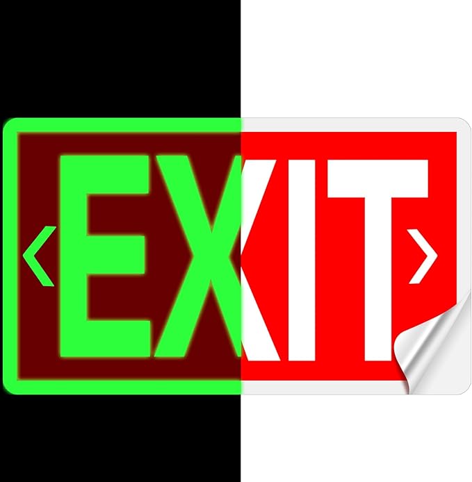 20 Pcs Glow in the Dark Exit Signs - Image 4