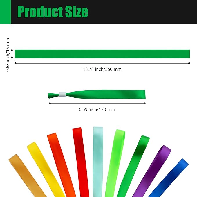 100 Pcs Cloth Event Wristbands, Event Wristbands, Colored Wrist Bands - Image 2