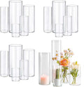 15pcs Cylinder Vases for Centerpieces Small Flower Glass Vases Clear Vase Home by OGEH